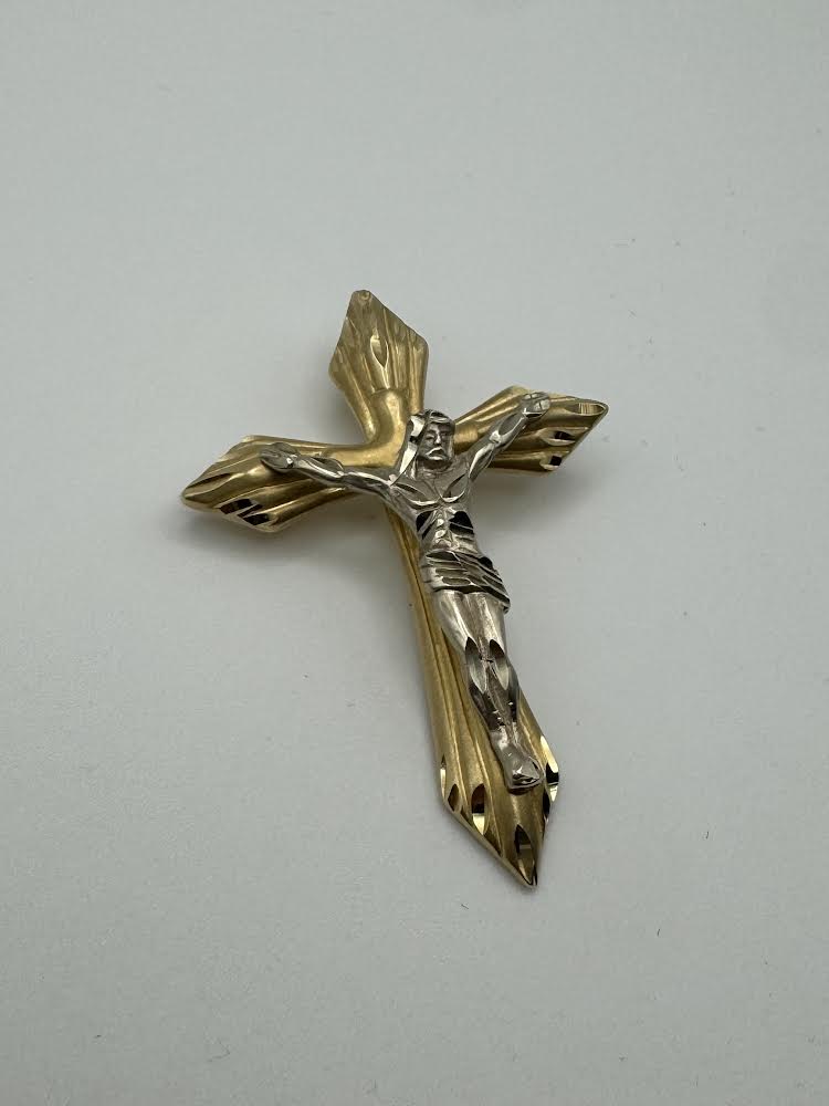 14k Two-Tone ‘Jesus On Crucifix’ Pendant