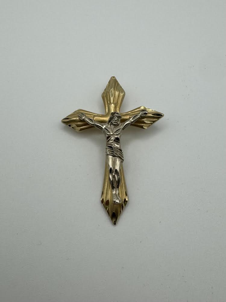 14k Two-Tone ‘Jesus On Crucifix’ Pendant