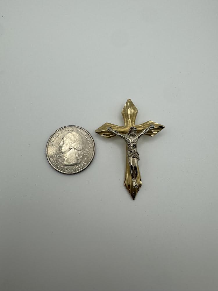 14k Two-Tone ‘Jesus On Crucifix’ Pendant