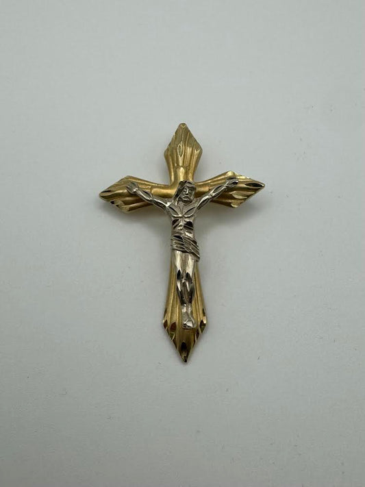 14k Two-Tone ‘Jesus On Crucifix’ Pendant