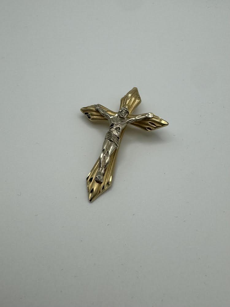 14k Two-Tone ‘Jesus On Crucifix’ Pendant