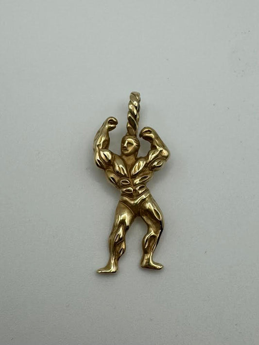 14k 'Olympian Bodybuilder' Pendant