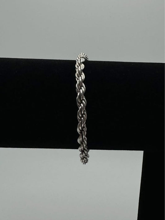 Tiffany & Co. Sterling Silver ‘Twisted Rope’ Bracelet 6.5” 925