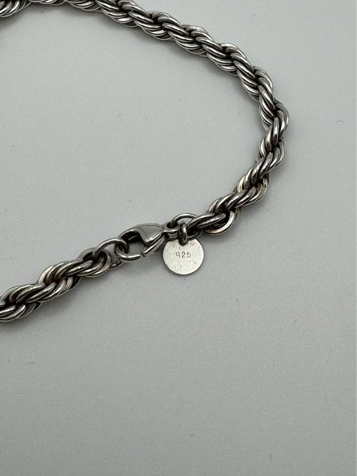 Tiffany & Co. Sterling Silver ‘Twisted Rope’ Bracelet 6.5” 925