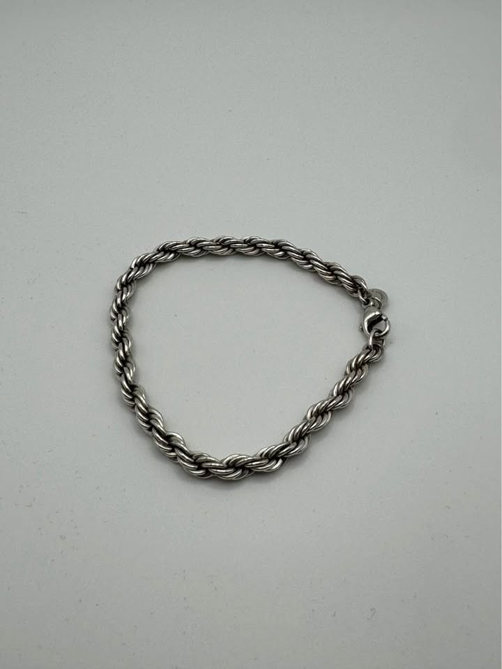 Tiffany & Co. Sterling Silver ‘Twisted Rope’ Bracelet 6.5” 925