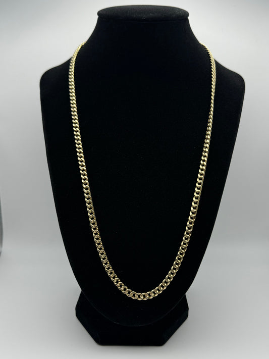 10k Yellow Gold Cuban Link 22”